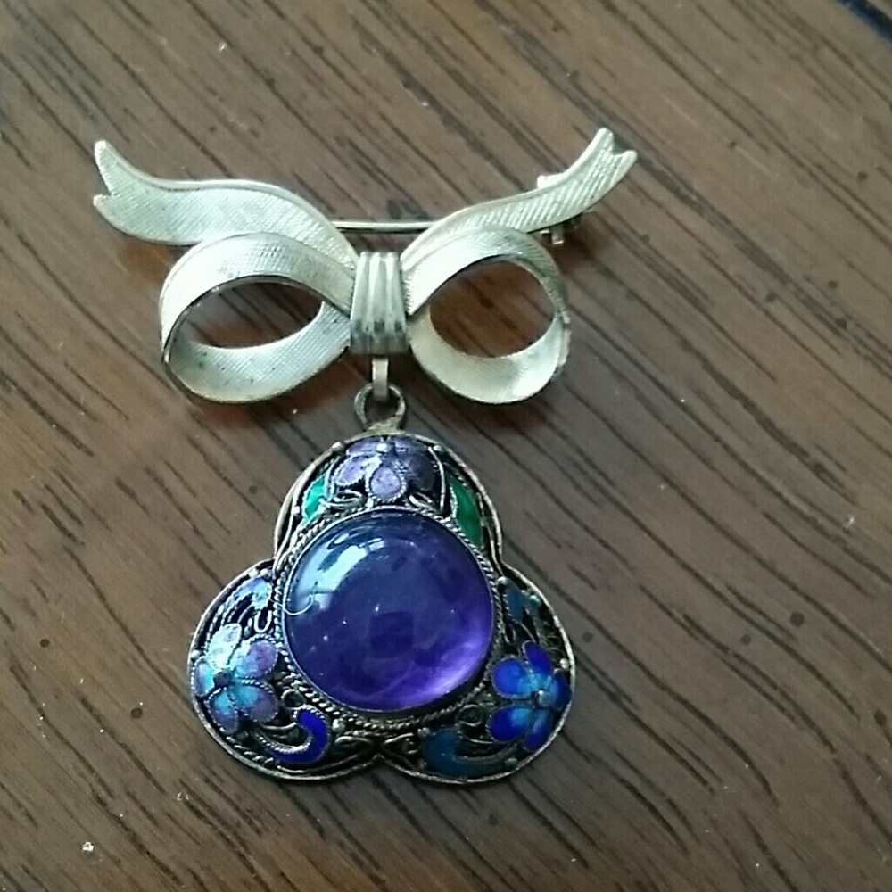 Two Piece Vintage Costume Broach/Pendant Set